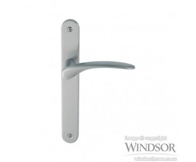 Apollo door handle from Windsor. Available in brushed nickel, satin chrome, powder coat and other finishes upon request.